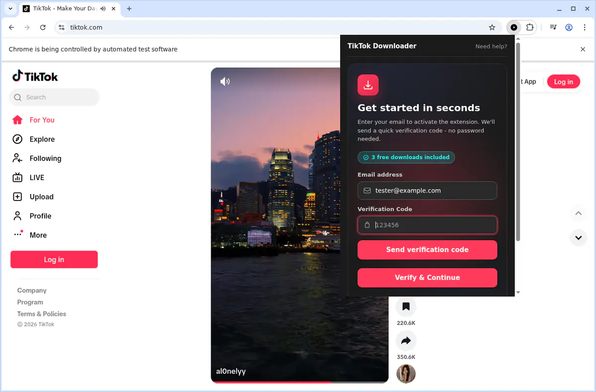 Tiktok Video Downloader browser extension screenshot 3