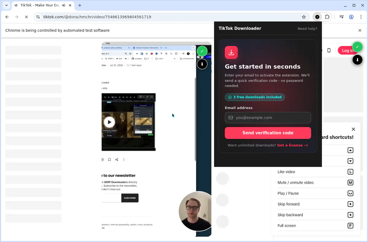 Tiktok Video Downloader browser extension screenshot 4